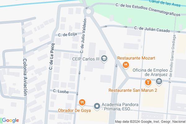 mapa pabellón